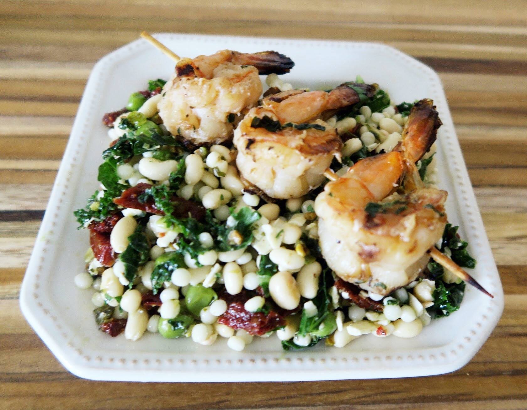 Grilled Shrimp, Kale and Couscous Salad Margaret Holmes